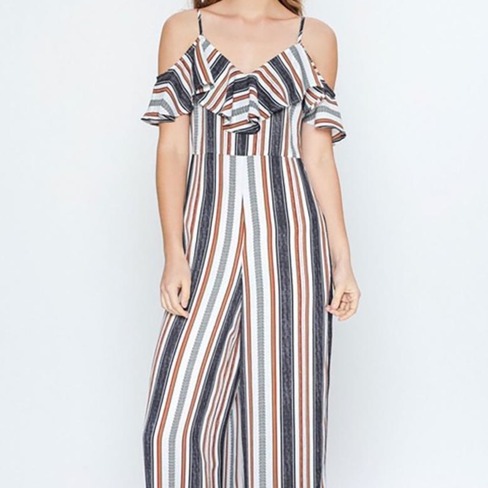 Flying tomato blue and white jumpsuit